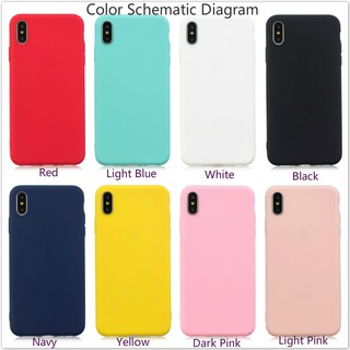 Casing Samsung Galaxy Note 8 9 10 Plus candy color soft silicone Phone Case