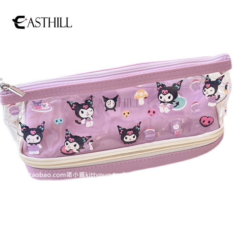 Bóp Viết Khóa Kéo Đôi MyMelody Cinnamoroll Kuromi Trong Suốt Hoạt Hình Dễ Thương Làm Quà Tặng Cho Bạn Gái Mymi
