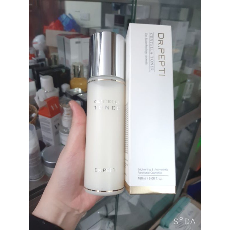 Toner Căng Bóng DR.PEPTI Hàn Quốc 180ml mẫu mới nhất có vòi gấp đôi lượng pepti