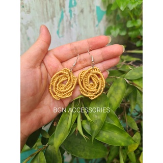 Hoa tai handmade hình hoa hồng tím
