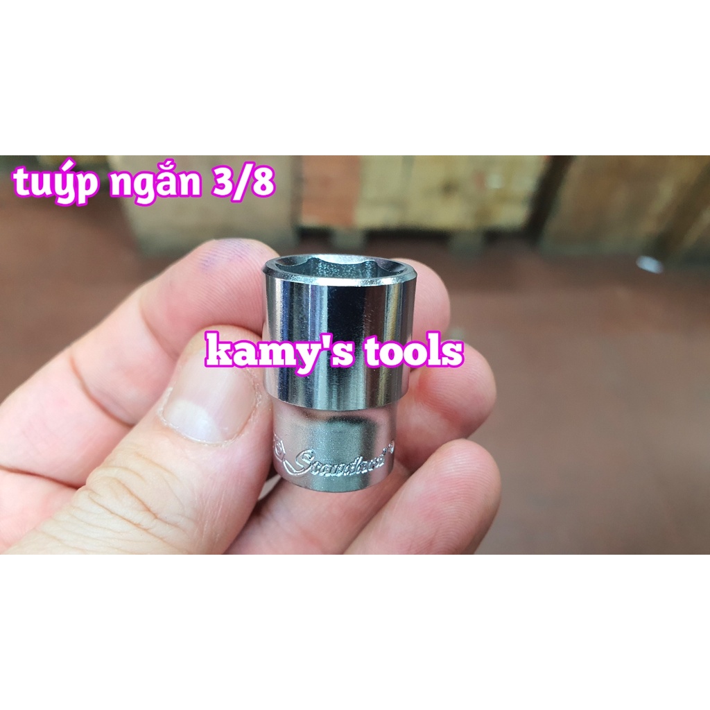 Đầu tuýp đầu khẩu ngắn 3/8 lục giác Standard chính hãng (lẻ từng cục)