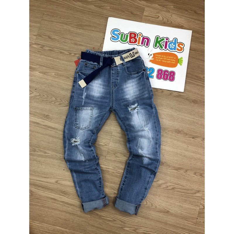 (ảnh thật) quần bò cho bé trai SB7019 sz 27-42kg quần jeans cho bé chất lừ (hàng có sẵn)