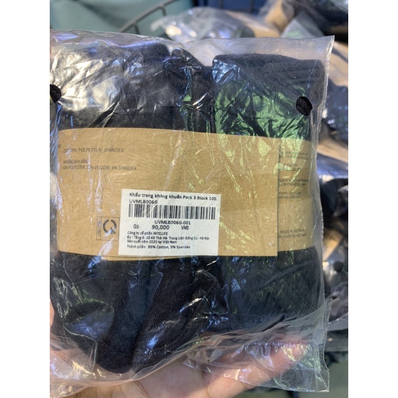Comboo 6 khẩu trang vải trơn xuất Hàn Quốc ( 3 lớp kháng khuẩn ) | BigBuy360 - bigbuy360.vn