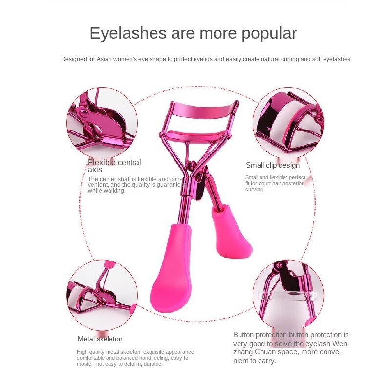 Eyelash Curler Lasting Curling Not Clip Eyelids Does Not Hurt Eyelashes Mini Portable  Eyelash Curler Tools Beauty Beginners Makeup Beauty Tools