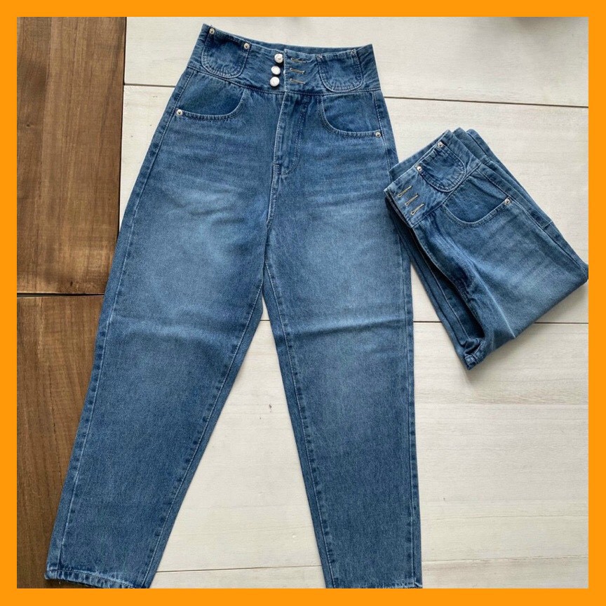QUẦN JEAN BAGGY NỮ CẠP KIỂU LƯNG SIÊU CAO MS 86 [CLIP THẬT] [FREESHIP] hàng loại 1, VẢI DÀY