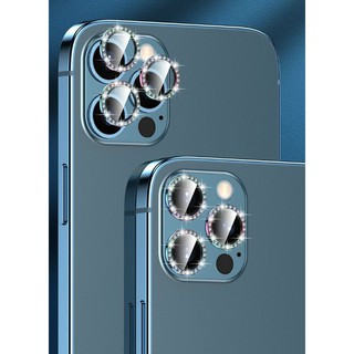 bộ dán mắt camera KUZOOM TITAN đính đá kim cương iphone 12 pro max/12/12 pro/12 mini/11 pro max/11/11 pro chính hãng