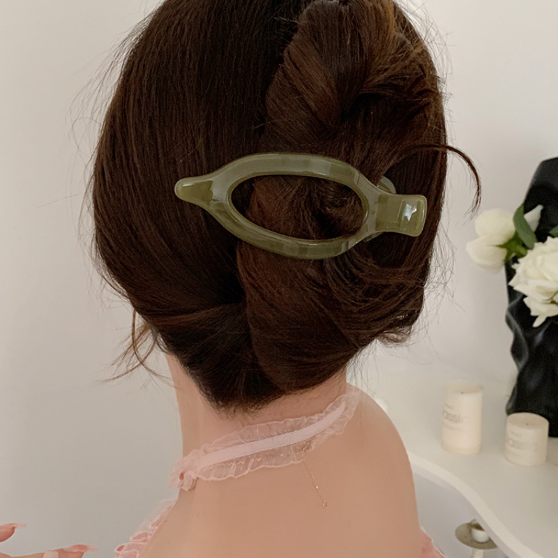 Kẹp Tóc Cỡ Lớn Trong Suốt Thời Trang Kiểu Pháp