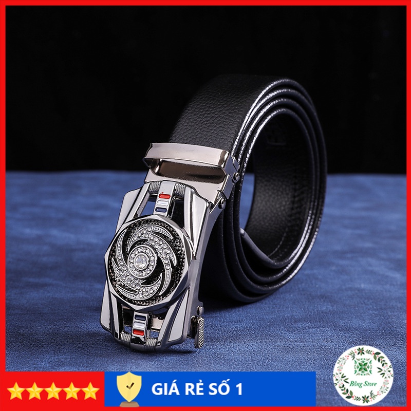 Thắt lưng nam mặt xoay cao cấp khóa tự động Thắt lưng da nam thời trang - Bông Store X004-B1