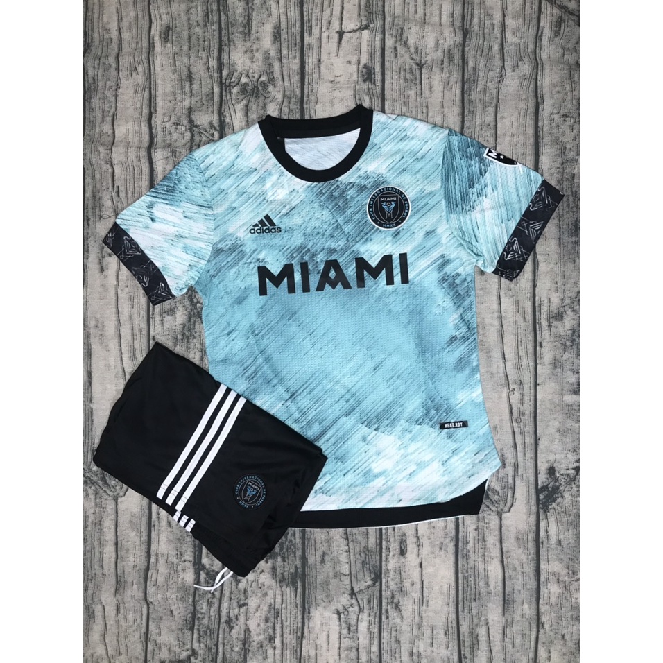 Áo Bóng Đá CLB INTER MIAMI - mẫu XANH Hồng - Chất Polyeste - Hàng Thái Lan-Chuẩn Thi Đấu Quốc Tế