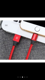 [Mã ELHA9 giảm 15% đơn 50K] Cáp sạc iPhone dây dù Baseus Yiven dài 3m