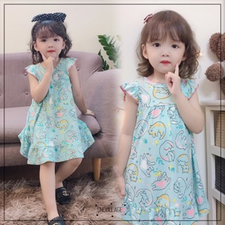 Váy bé gái, Váy cho bé chất cotton bé  thoáng mát từ 8-28kg Sóc's House