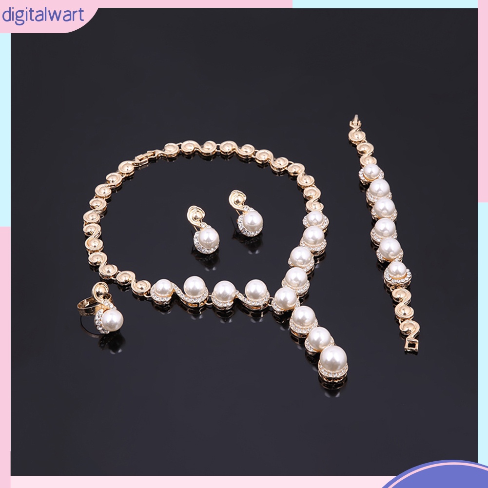 Set trang sức trang trí ngọc trai nhân tạo sành điệu hợp thời trang cho nữ