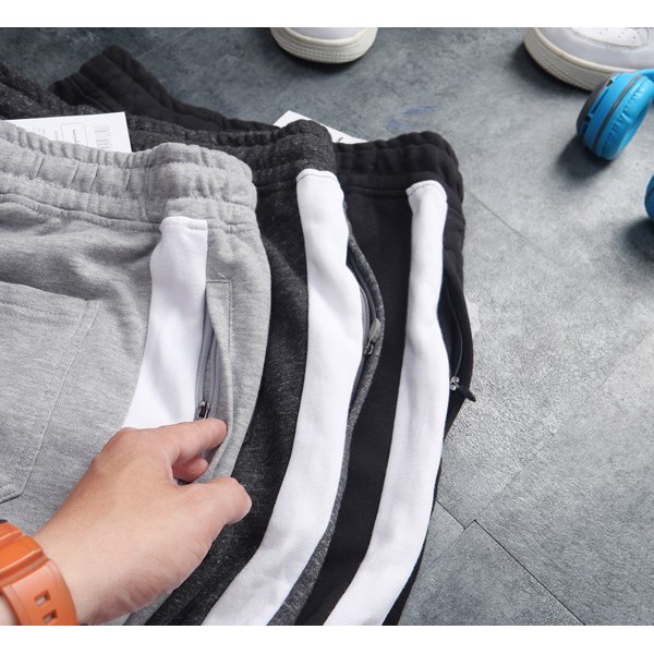 Quần Jogger nam line thun dây kéo túi champ | BigBuy360 - bigbuy360.vn