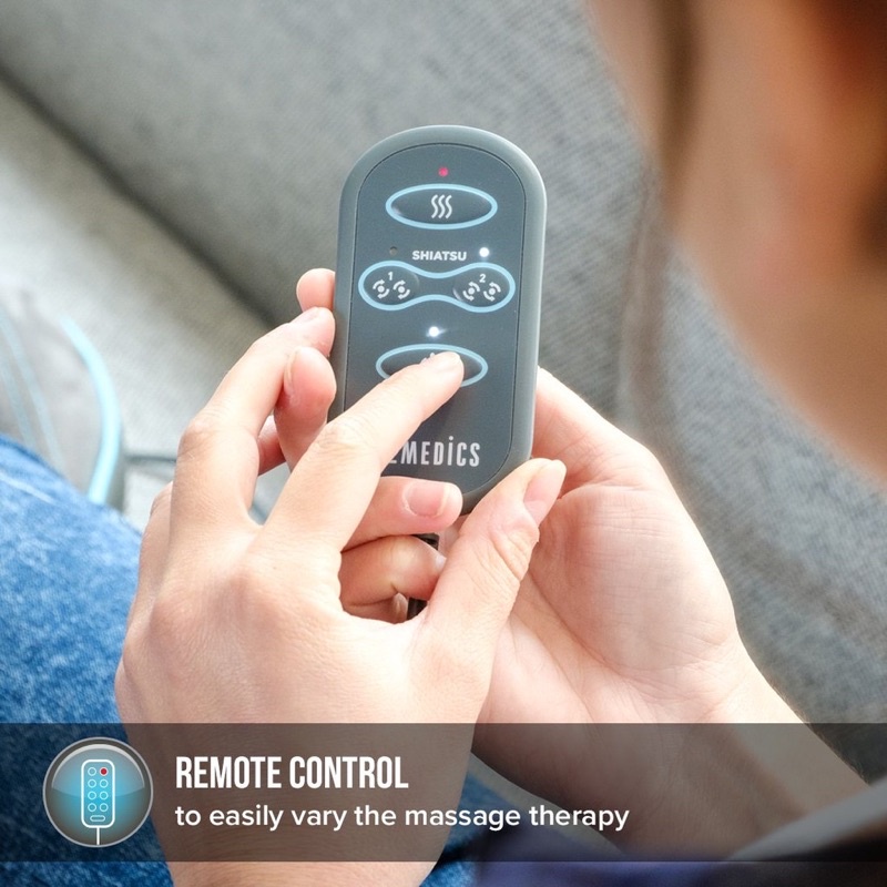 Gối masag,gối massage công nghệ SHIATSU GEL 3D điều khiển từ xa, kèm nhiệt và hồng ngoại HOMEDICS SGP-1100H-EU