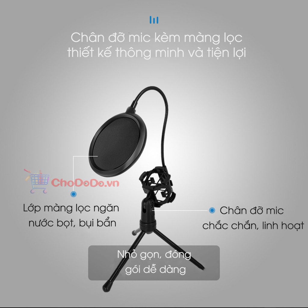 Micro Thu Âm Livestream Tosing A3 Tích Hợp Sẵn Sound Card✔️Cực Hay✔️Full Phụ Kiện