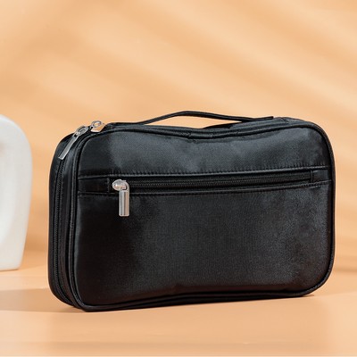 【OVW】Túi đựng cọ trang điểm HB21 bằng vải canvas màu đen sức chứa lớn