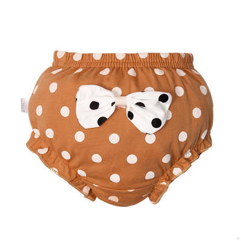 Quần Lót Cotton Chấm Bi Phối Nơ Cho Bé Gái