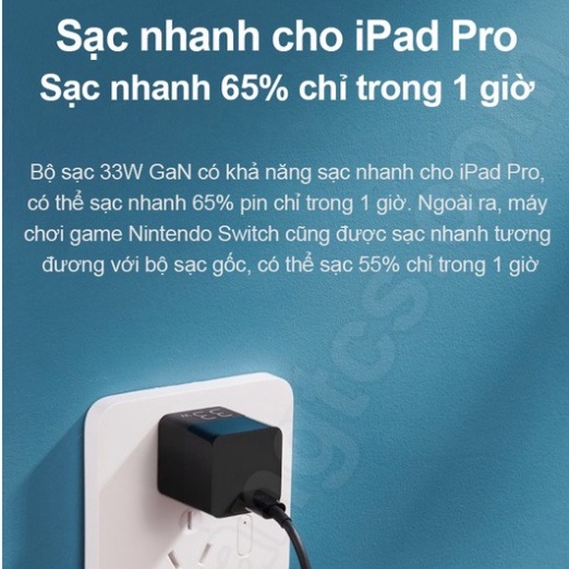 33W | Bộ sạc Công Nghệ GaN 33W ZMI Xiaomi HA715 Cốc sạc mini | Cóc  củ sạc ZMI  33W