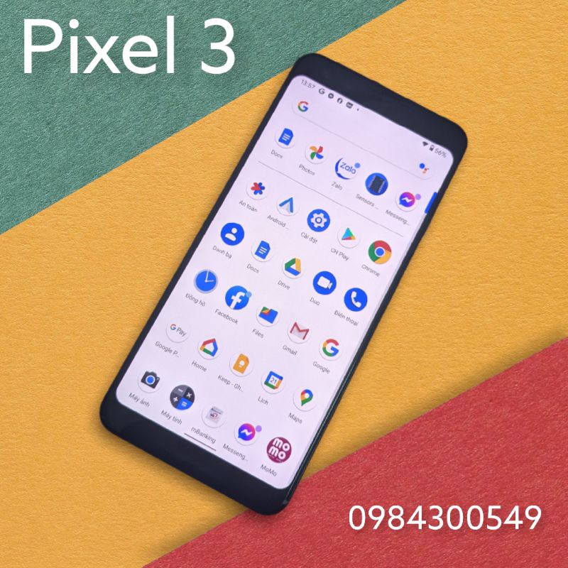 Điện thoại Google Pixel 3,ram4/64,chipS845,OLED,5.5",FullHD+