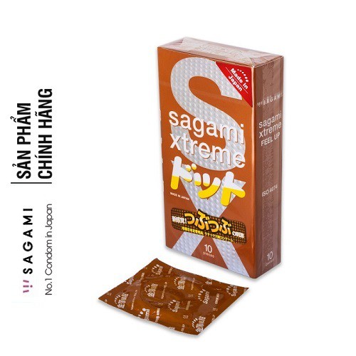 [HÀNG CHÍNH HÃNG] Bao Cao Su Sagami Xtreme Feel Up,(10 bao), Nhật Bản, Siêu mỏng_Có gai_Co giãn linh hoạt,Dùng cực thích