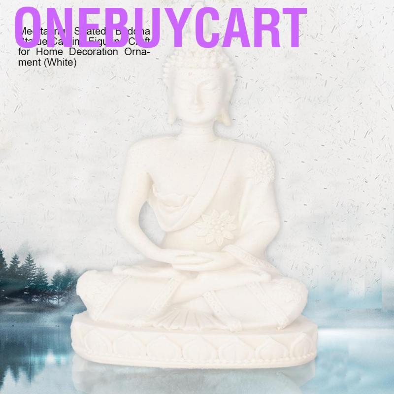 Onebuycart Buddha Statue Small Gold Meditate Sitting Carving Figurine Craft Sculpture for Home Office Decoration Table O