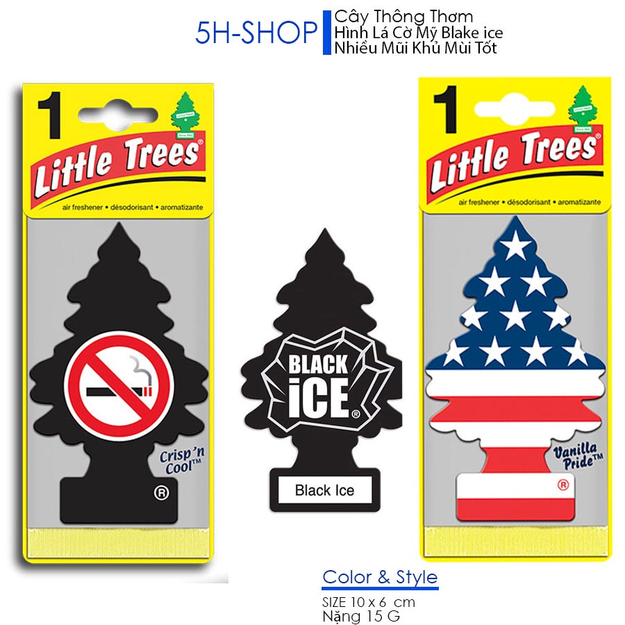 Cây thông Littletrees thơm khử mùi ô tô, phòng ngủ, tủ quần áo bền đẹp
