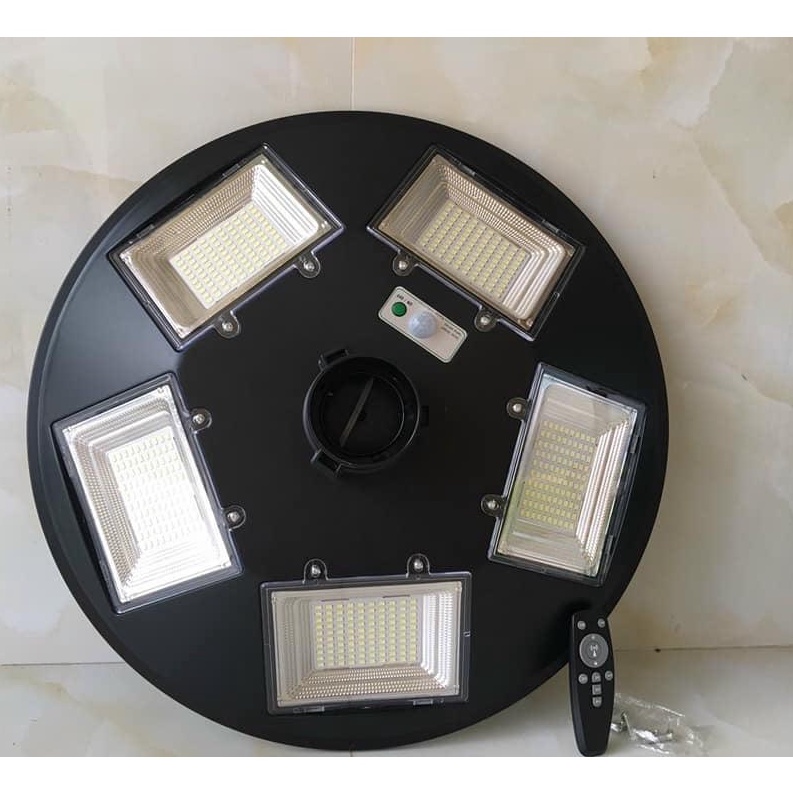 Đèn đĩa năng lượng mặt trời công suất 250w, Đèn trang trí chiếu sáng sân vườn cảm biến chuyển động chống nước IP67