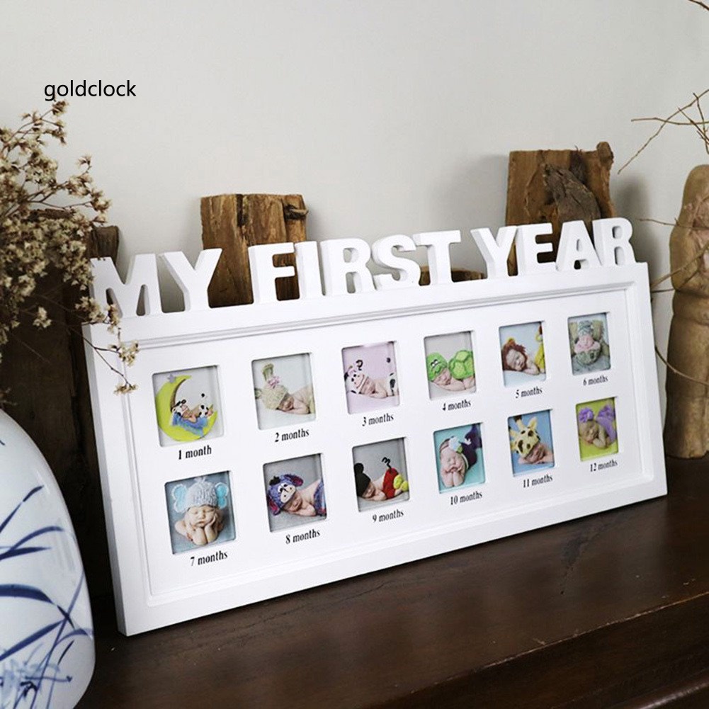 Khung hình/Khung ảnh My First Year 12 ô lưu giữ kỷ niệm, làm quà tặng cho bé