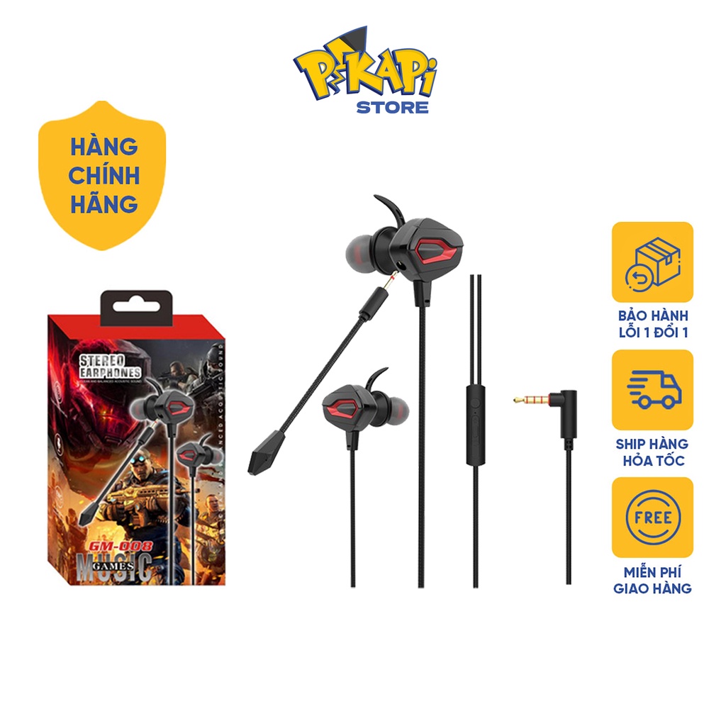Tai nghe gaming Chính Hãng GM-008, tai nghe có mic game thủ chuyên nghiệp chơi game pc giá rẻ Pikapi