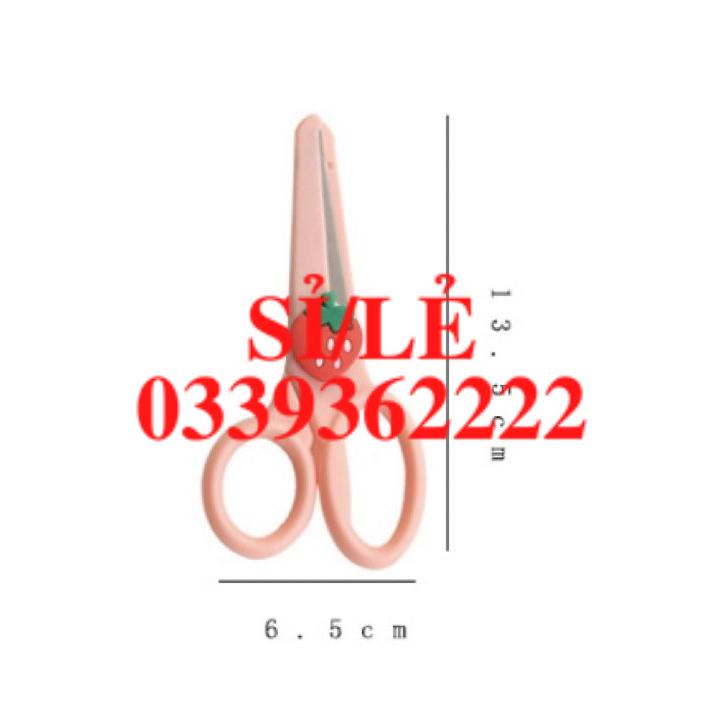 [ HAIANHSHOP ] Kéo dễ thương bỏ túi - Kéo thủ công học sinh đính hoa quả hoạt hình an toàn tiện lợi Duashop &gt;