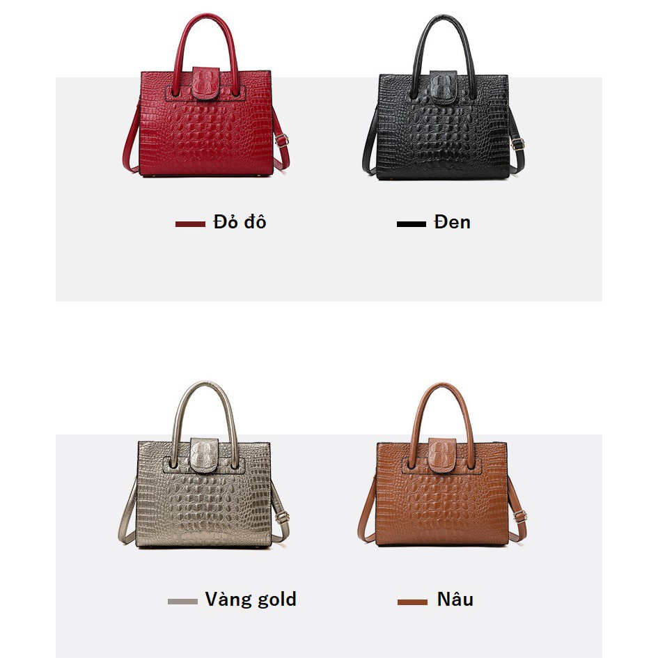 Túi xách công sở da cá sấu thời trang Âu Mỹ 2021 TX20 túi xách đeo vai - Chip Xinh