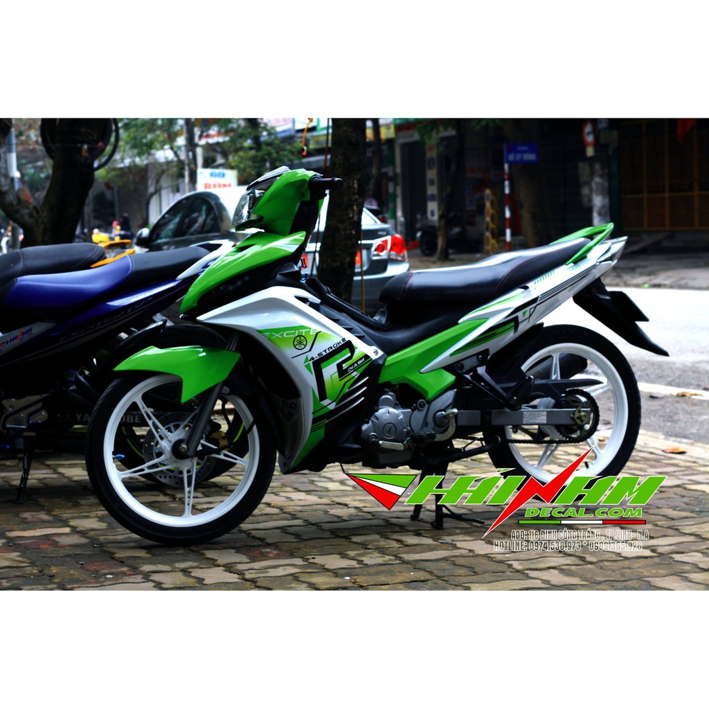 Tem trùm xanh trắng cho Exciter 135