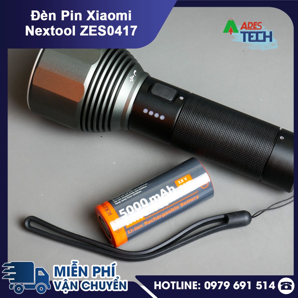 Đèn Pin Xiaomi Nextool Cầm Tay ZES0417 | Đèn Pin Siêu Sáng Chống Nước Hợp Kim Nhôm
