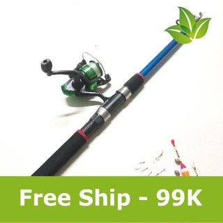 Bộ cần câu máy 1m8, 2m1, 2m4,2m7,3m kèm máy và phụ kiện hàng chuẩn
