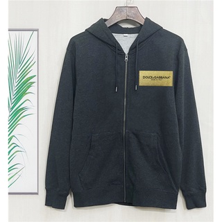 Áo khoác cotton có khóa kéo thêu LOGO D0LCE&GABBA Fall 2021 cho nam