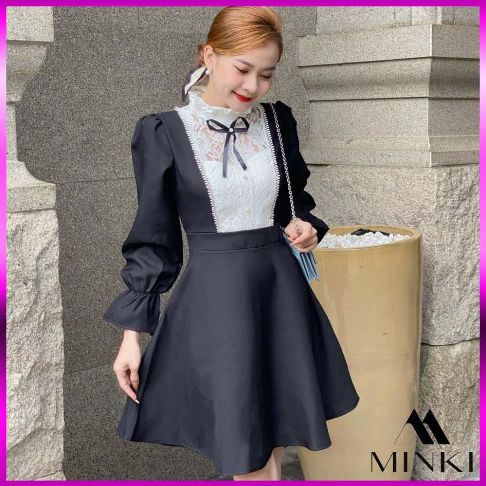 [TTTK] ĐẦM XANH ĐEN PHỐI REN NGỰC - CHẤT LIỆU REN CAO CẤP - MÀU XANH VÀ ĐEN [2021] | BigBuy360 - bigbuy360.vn