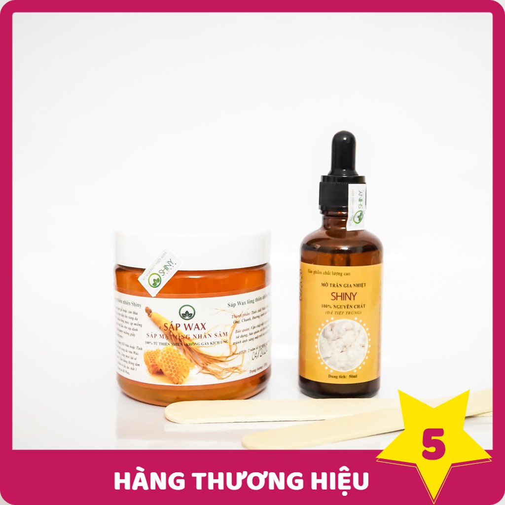 Combo Triệt Lông Sáp Wax + Mỡ Trăn Shiny Handmade (Tặng Kèm Dụng Cụ Wax)