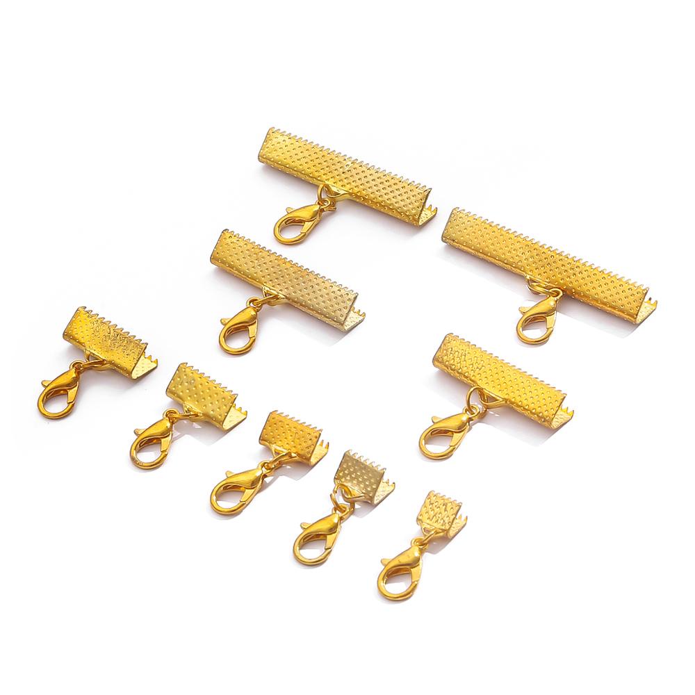 Kẹp càng cua có dây xích Beadia dùng để nối dây da và dây ruy băng dùng để tự làm đồ trang trí