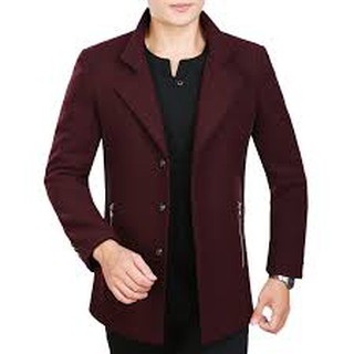 Áo khoác dạ nam da bò Mattana cao cấp