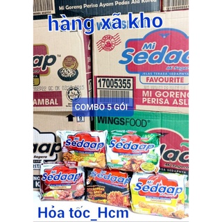 lốc 5 mì xào khô mi goreng sedaap 5 loại , hsd:7_12/24