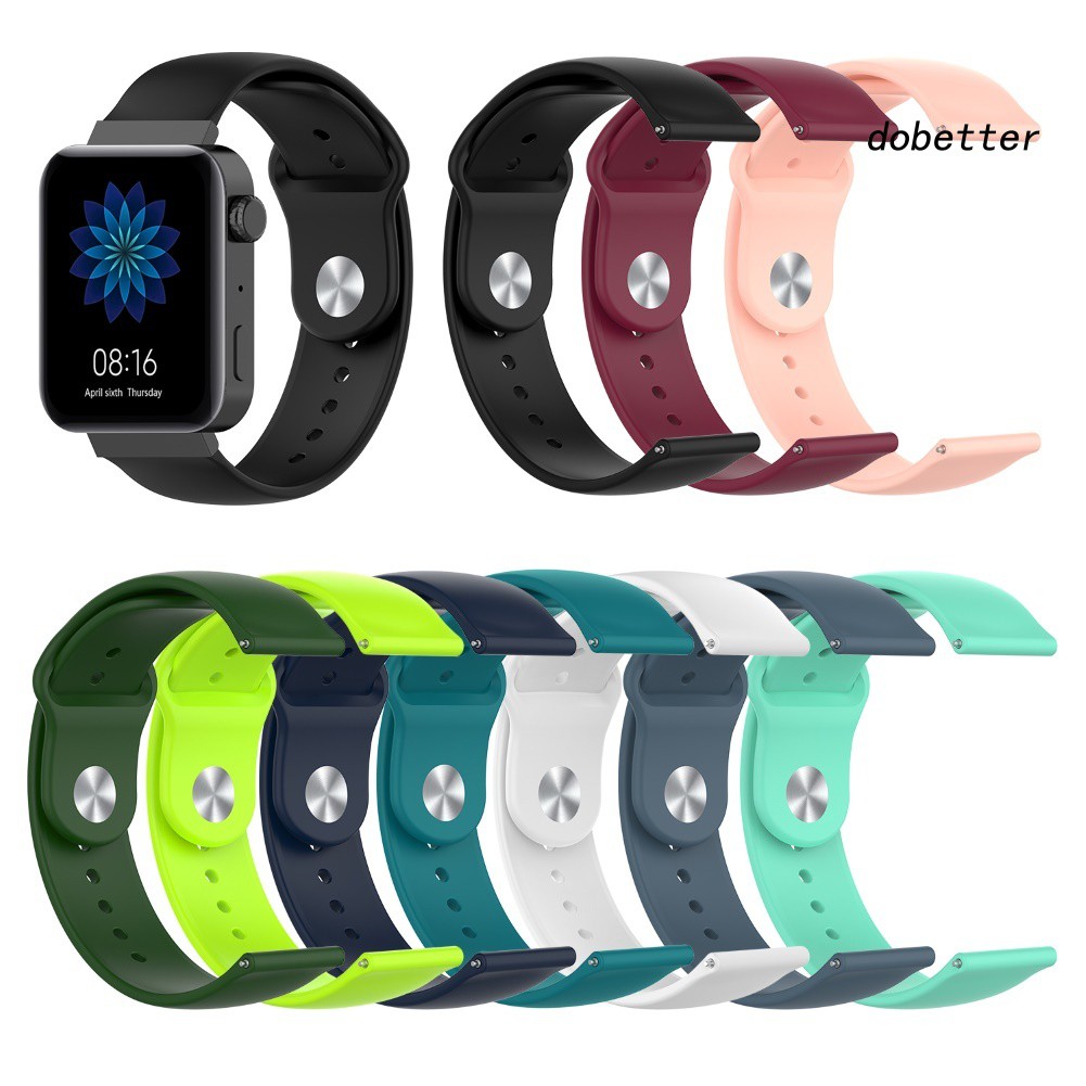 DOH_18mm Replacement Silicone Solid Color Watchband Strap for Xiao-mi Smart Watch