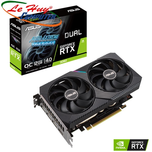 Card màn hình - VGA ASUS Dual GeForce RTX 3060 V2 OC 12GB GDDR6 (DUAL-RTX3060-O12G-V2)