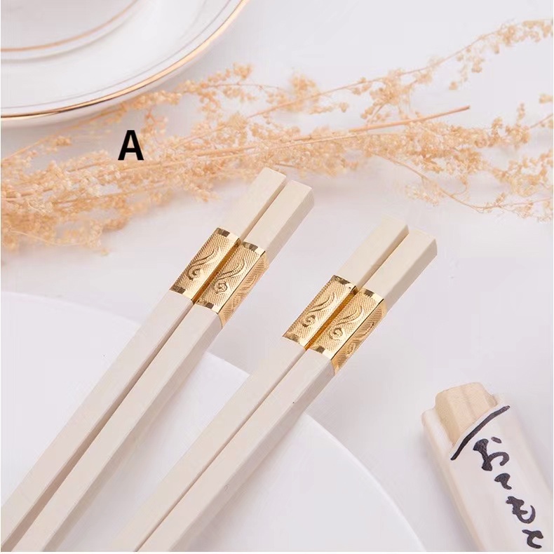 Bộ 1 đôi đũa Chống trượt và nhiệt độ cao du lịch xách tay Đũa hợp kim nhà hàng khách sạn bộ đồ ăn