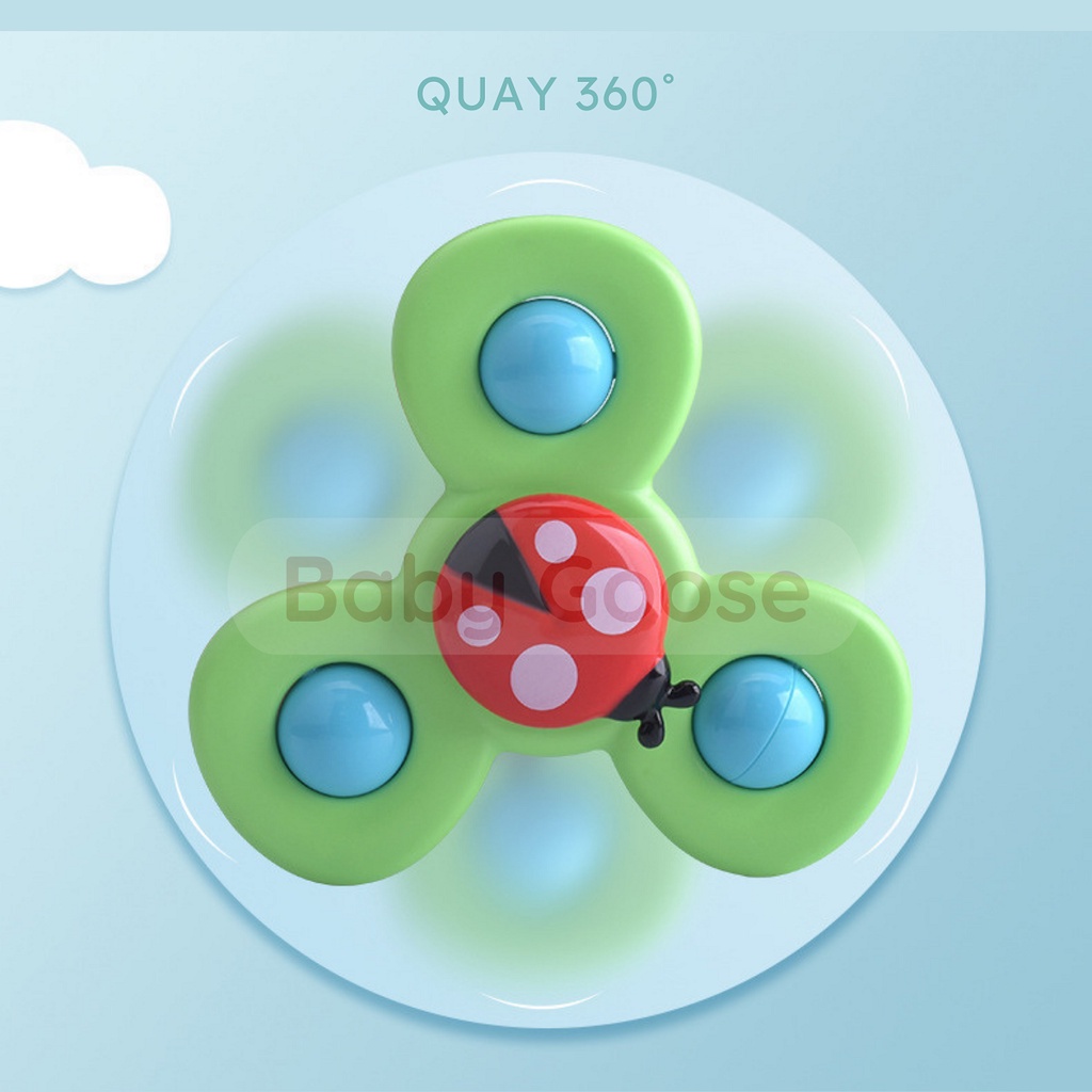 Set 3 con quay Fidget Spinner vui nhộn, dán tường, thiết kế hình động vật, hoạt hình độc đáo dễ thương cho bé