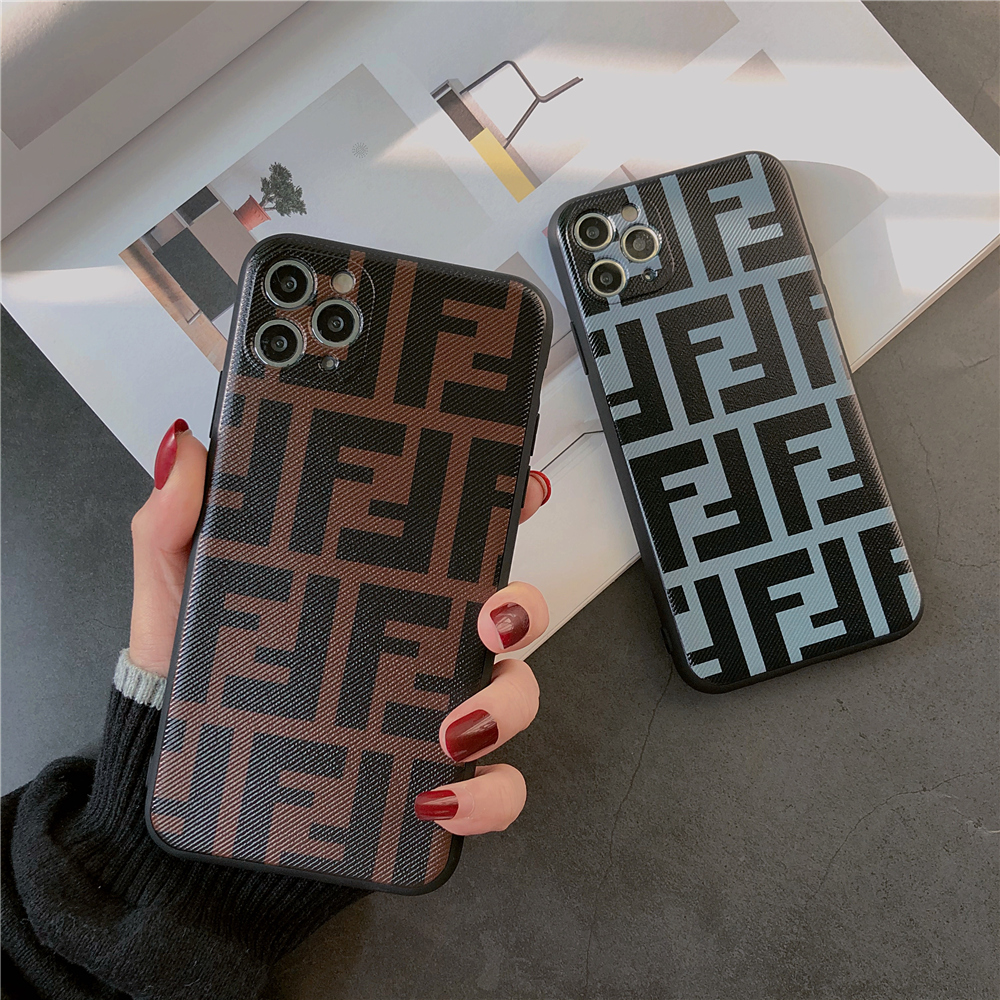 Ốp điện thoại TPU dẻo in logo Fendi cổ điển cho iPhone 12 Pro MAX iPhone 7 8 Plus 11 Pro MAX XS MAX X XR SE 2020 iPhone 12 mini