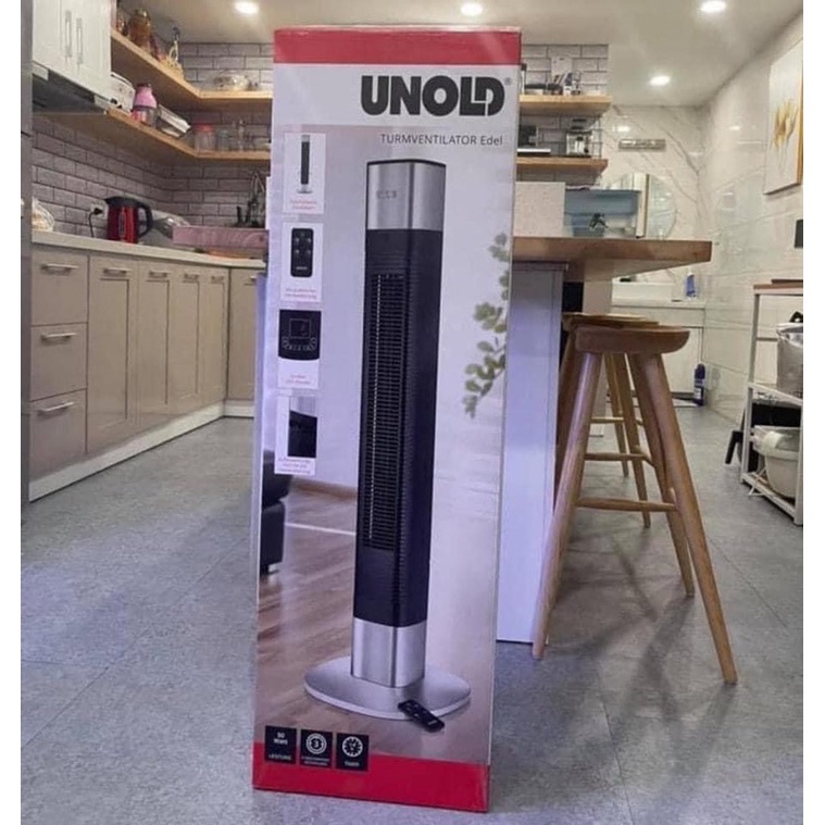 Quạt tháp UNOLD Turmventilator Edel 86956, Quạt tháp unold 86956 có điều khiển từ xa