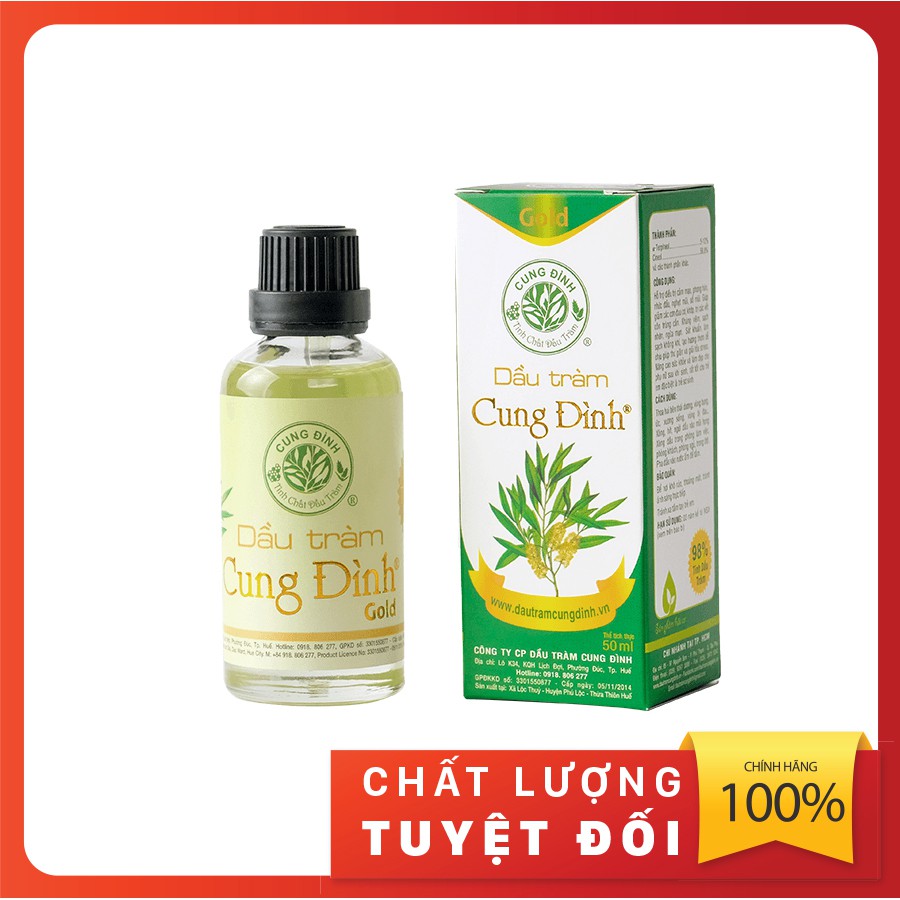 [CHÍNH HÃNG] DẦU TRÀM GIÓ DẦU TRÀM CUNG ĐÌNH GOLD 10 -50ml