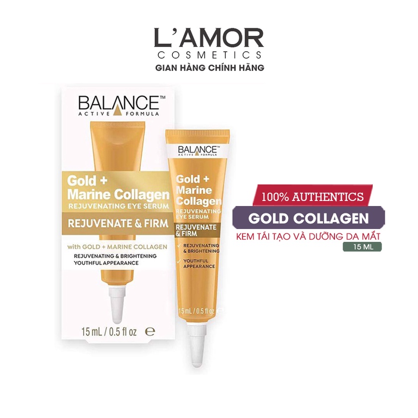 Kem Tái Tạo Và Dưỡng Da Mắt Balance Active Formula Gold Collagen Rejuvenating Eye 15ml