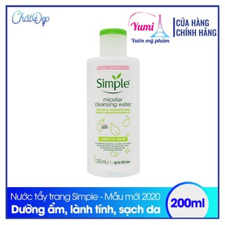 Nước tẩy trang Simple Kind to Skin Micellar Cleansing Water