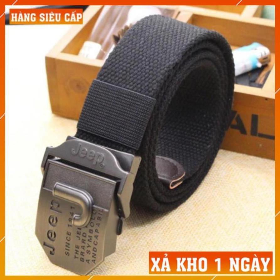 [FreeShip – Xả Kho 1 Ngày] Thắt Lưng Nam LÍNH Mỹ JEEP Cao Cấp - Dây Nịt Nam Quân Đội Vải Bố Đẹp !